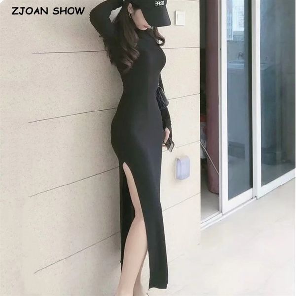 vintage high side slit bodycon mid-calf dress retro women o neck stretch split long sleeve dresses 210429, Black;gray
vintage high side slit bodycon mid-calf dress retro women o neck stretch split long sleeve dresses 210429, Black;gray
