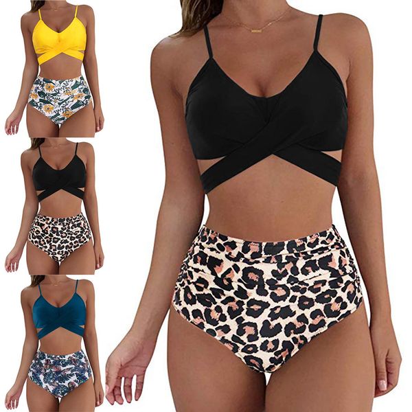 bikinis set europe america swimsuit leopard cross waist split two-piece suit s bikini women's sexy
bikinis set europe america swimsuit leopard cross waist split two-piece suit s bikini women's sexy