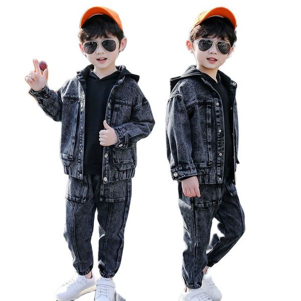 spring & autumn cowboy boys sets new 2021 korean version jacket fashion long sleeve 2-piece hooded casual childrens clothing, White
spring & autumn cowboy boys sets new 2021 korean version jacket fashion long sleeve 2-piece hooded casual childrens clothing, White