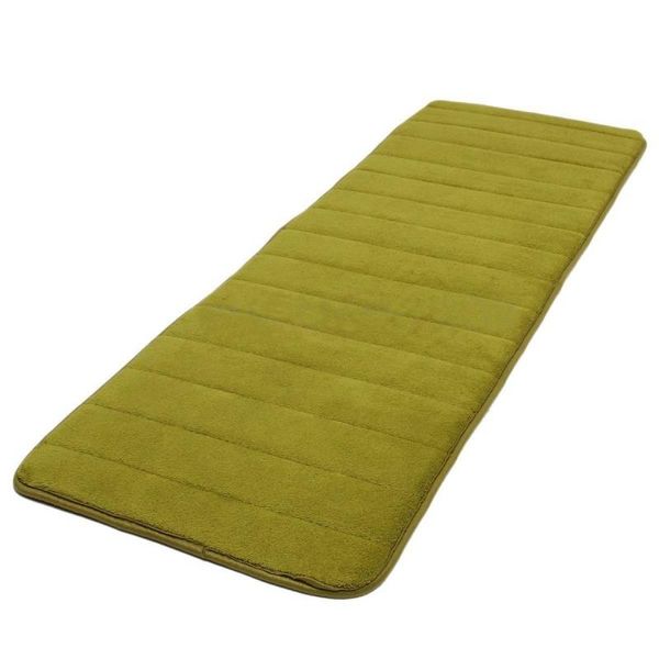 

120x40cm absorbent nonslip memory foam kitchen bedroom door floor mat rug carpet olive drab bath mats