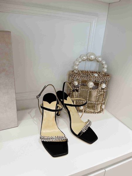 brand design summer fashion sandals women one button pear stiletto heel party wedding shoes, Black
brand design summer fashion sandals women one button pear stiletto heel party wedding shoes, Black