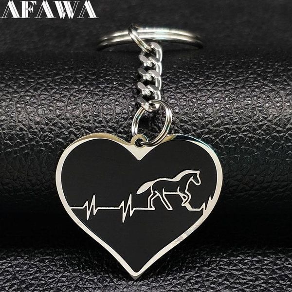 keychains 2021 fashion heart horse stainless steel key chain for men black keychain car jewelry llaveros para hombre k77412b, Silver
keychains 2021 fashion heart horse stainless steel key chain for men black keychain car jewelry llaveros para hombre k77412b, Silver