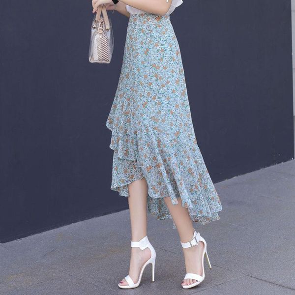 skirts summer women chiffon female vintage floral bohemian asymmetrical ruffles mid-calf 7z, Black
skirts summer women chiffon female vintage floral bohemian asymmetrical ruffles mid-calf 7z, Black