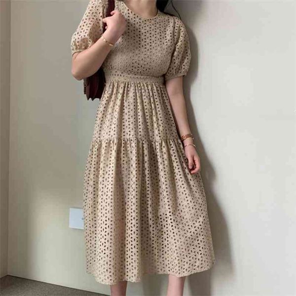 women summer dress fashion elegant short sleeve white hollow out o-neck casual beach midi dresses robe vestidos 210519, Black;gray
women summer dress fashion elegant short sleeve white hollow out o-neck casual beach midi dresses robe vestidos 210519, Black;gray