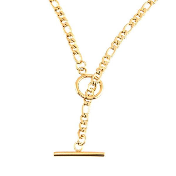 chains basic punk stainless steel toggle clasp necklace for men women curb cuban link chain chokers vintage gold color solid metal, Silver
chains basic punk stainless steel toggle clasp necklace for men women curb cuban link chain chokers vintage gold color solid metal, Silver