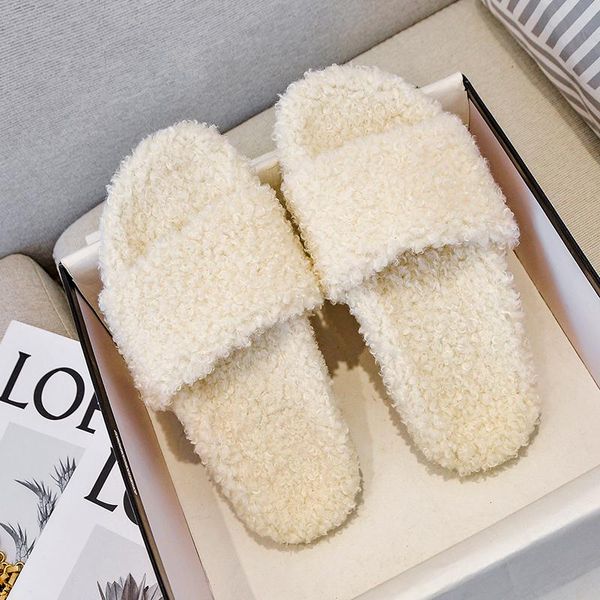 slippers winter 2021 warm women's shoes fashion design plush outer wear and indoor flat large size 41-42, Black
slippers winter 2021 warm women's shoes fashion design plush outer wear and indoor flat large size 41-42, Black