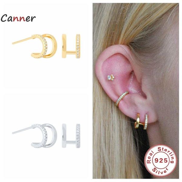 canner s925 sterling silver cz zircon stud earrings for women geometric crystal piercing earring fine jewelry pendientes brincos, Golden;silver
canner s925 sterling silver cz zircon stud earrings for women geometric crystal piercing earring fine jewelry pendientes brincos, Golden;silver
