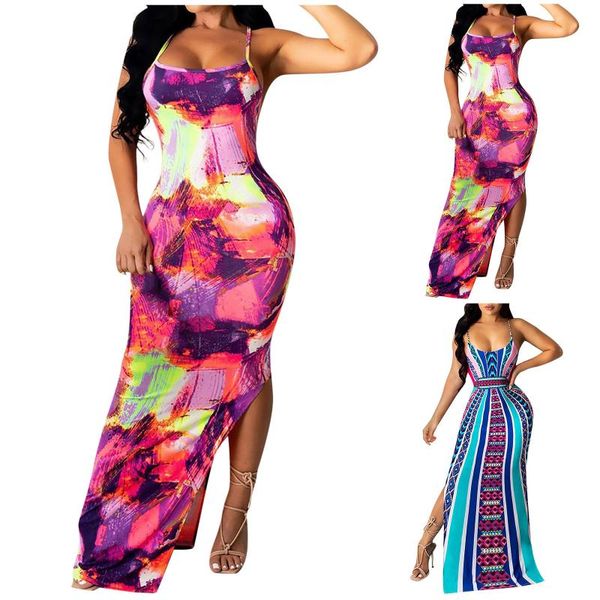 casual dresses women's summer dress print flower temperament camisole v-neck slings long holiday style, Black;gray
casual dresses women's summer dress print flower temperament camisole v-neck slings long holiday style, Black;gray