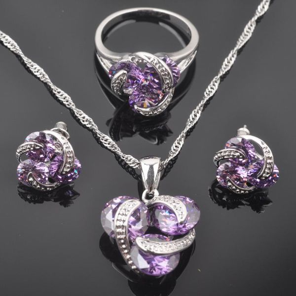 wedding jewelry sets purple cubic zirconia for women stamped 925 silver set pendant necklace earrings rings qz0175, Slivery;golden
wedding jewelry sets purple cubic zirconia for women stamped 925 silver set pendant necklace earrings rings qz0175, Slivery;golden