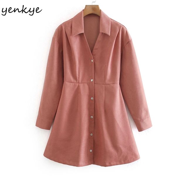 vintage solid color velvet mini dress women lapel collar long sleeve a-line slim winter casual vestido 210514, Black;gray 
vintage solid color velvet mini dress women lapel collar long sleeve a-line slim winter casual vestido 210514, Black;gray