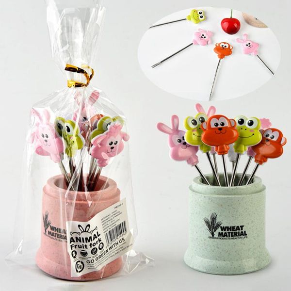 forks 16pc/set stainless steel cartoon fruit fork two-tine dessert with storage bucket holder snail cutlery accessories
forks 16pc/set stainless steel cartoon fruit fork two-tine dessert with storage bucket holder snail cutlery accessories