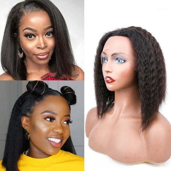 malaysia wig kinky straight human hair wigs bob for women curly pre-plucked natural hairline remy lace1, Black;brown
malaysia wig kinky straight human hair wigs bob for women curly pre-plucked natural hairline remy lace1, Black;brown