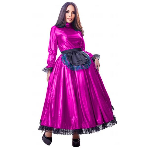casual dresses 19 colors black lace trim french maid long dress cosplay party tutu dress+apron shiny retro uniform club lolita a-line, Black;gray
casual dresses 19 colors black lace trim french maid long dress cosplay party tutu dress+apron shiny retro uniform club lolita a-line, Black;gray