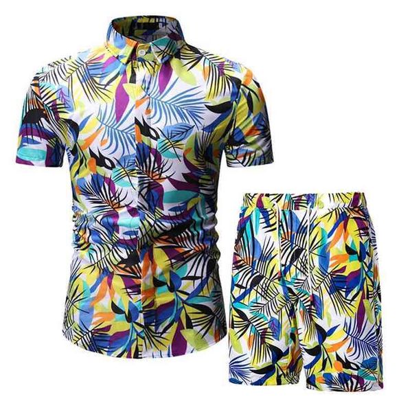 summer hawaii men's print tracksuit casual short men sports suit holiday shirt+shorts 2 piece sets brand sportswear slim outfits 210806, Gray
summer hawaii men's print tracksuit casual short men sports suit holiday shirt+shorts 2 piece sets brand sportswear slim outfits 210806, Gray