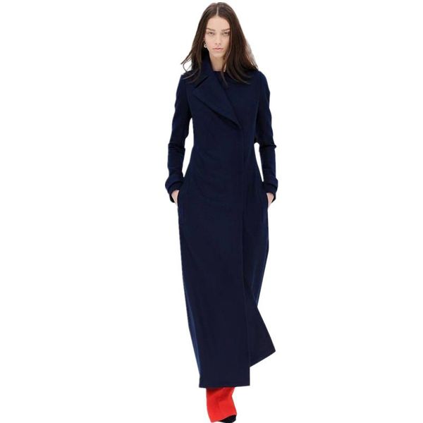 women's wool & blends long winter coat women lapel trench parka elegant jacket slim vintage overcoat abrigo mujer invierno casacos femi, Black
women's wool & blends long winter coat women lapel trench parka elegant jacket slim vintage overcoat abrigo mujer invierno casacos femi, Black