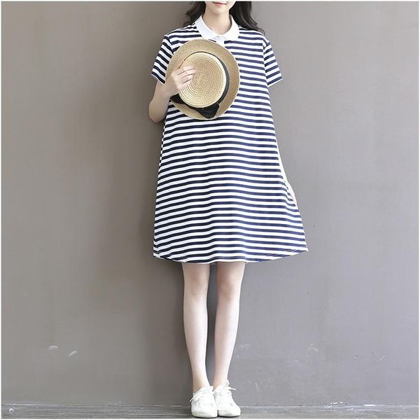 maternity dresses dress summer clothing 2021 cotton bottoming shirt mid-length short-sleeved t-shirt loose striped, White
maternity dresses dress summer clothing 2021 cotton bottoming shirt mid-length short-sleeved t-shirt loose striped, White