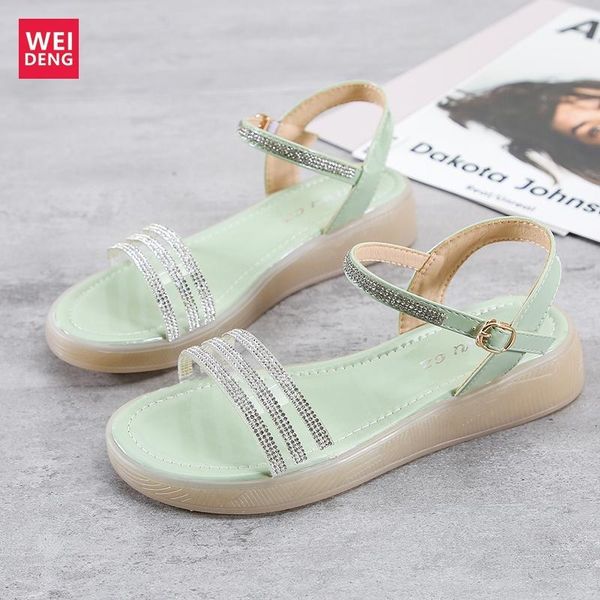 slippers weideng genuine leather round toe flat sandals ultra light non slip wear resistant outdoor elegant casual women shoes, Black
slippers weideng genuine leather round toe flat sandals ultra light non slip wear resistant outdoor elegant casual women shoes, Black