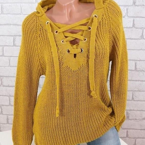 women's sweaters women plus size loose winter knitted female pullovers v neck bandage long sleeve, White;black
women's sweaters women plus size loose winter knitted female pullovers v neck bandage long sleeve, White;black