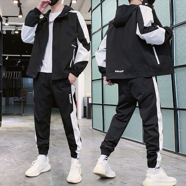 men's leisure sports suit 2021 new brand autumn hooded korean student fashion casual et, Gray
men's leisure sports suit 2021 new brand autumn hooded korean student fashion casual et, Gray