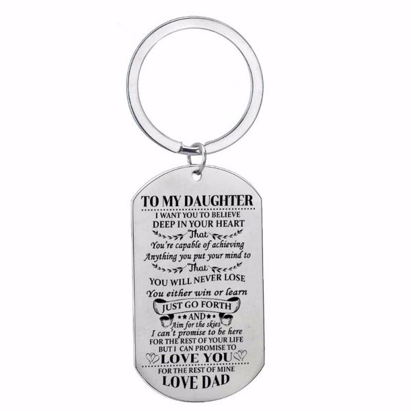 keychains 12pc/lot charm fathers dad love to daughter keychain dog tag stainless steel keyring girls family key chain inspirational gifts, Silver
keychains 12pc/lot charm fathers dad love to daughter keychain dog tag stainless steel keyring girls family key chain inspirational gifts, Silver