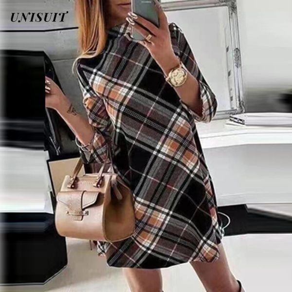 casual dresses plaid print long sleeve above knee dress women elegant turtleneck pullover spring autumn straight, Black;gray
casual dresses plaid print long sleeve above knee dress women elegant turtleneck pullover spring autumn straight, Black;gray