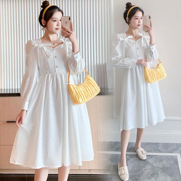 9587# 2021 spring korean fashion chic ins maternity long dress a line slim clothes for pregnant women 3d sweet white pregnancy dresses
9587# 2021 spring korean fashion chic ins maternity long dress a line slim clothes for pregnant women 3d sweet white pregnancy dresses