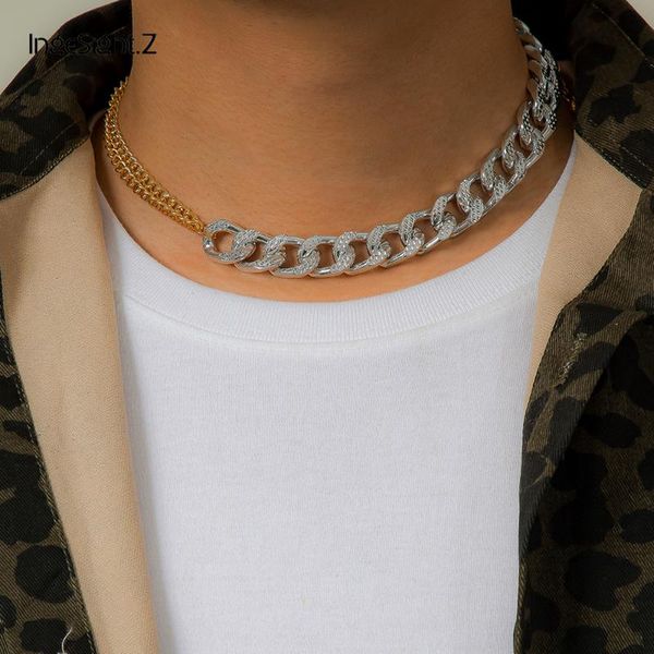 ingesight.z goth gothic chunky thick aluminium chain choker necklace asymmetric mix color link necklaces collier jewelry chains, Silver
ingesight.z goth gothic chunky thick aluminium chain choker necklace asymmetric mix color link necklaces collier jewelry chains, Silver