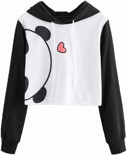 hoodies for teen girls, womens cute panda print long sleeve crop pullover casual hooded sweatshirt a6sz#, Black
hoodies for teen girls, womens cute panda print long sleeve crop pullover casual hooded sweatshirt a6sz#, Black