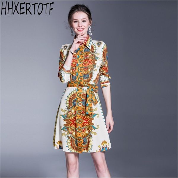 women autumn fashion designer long sleeve single-breasted mini dress retro flower printed slim elegant ladies dresses 210531, Black;gray
women autumn fashion designer long sleeve single-breasted mini dress retro flower printed slim elegant ladies dresses 210531, Black;gray