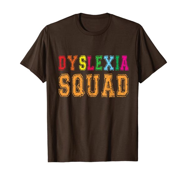 dyslexia squad - reading disorder awareness t-shirt, White;black