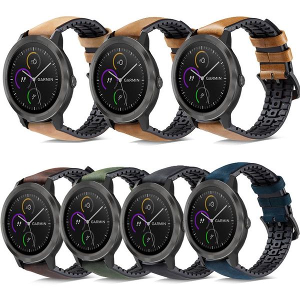 watch bands 20mm 22mm genuine leather silicone strap band for garmin vivoactive 3 music venu sq /forerunner 245 645 wristband, Black;brown
watch bands 20mm 22mm genuine leather silicone strap band for garmin vivoactive 3 music venu sq /forerunner 245 645 wristband, Black;brown
