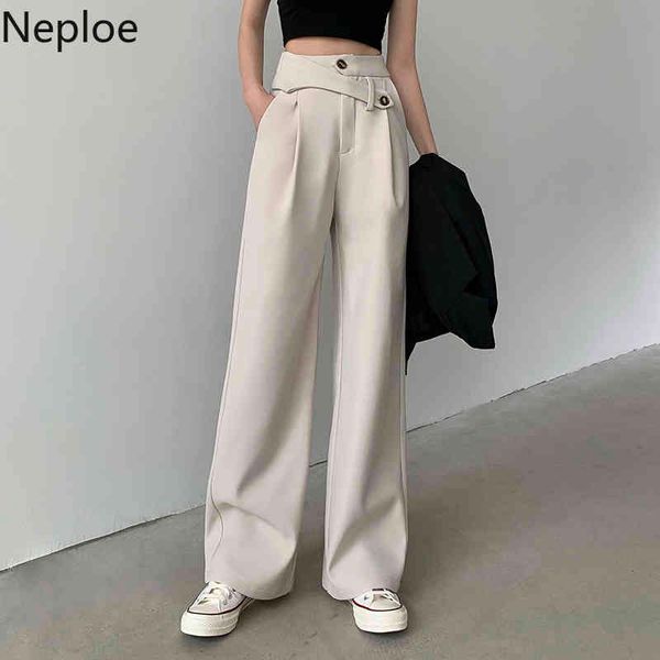 neploe straight wide leg pants women all-match casual high waist loose pantalon korean drape double waistband slim chic trousers 210422, Black;white
neploe straight wide leg pants women all-match casual high waist loose pantalon korean drape double waistband slim chic trousers 210422, Black;white