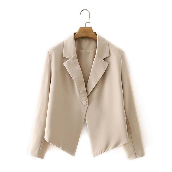 women's jackets bbwm women cropped blazer long sleeves irregular hem fashion design casual chic lady woman suit, Black;brown
women's jackets bbwm women cropped blazer long sleeves irregular hem fashion design casual chic lady woman suit, Black;brown
