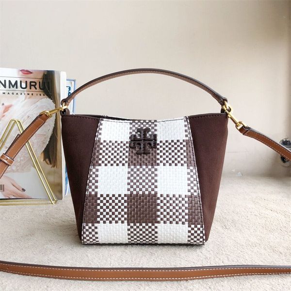 purses new women's leisure lattice shoulder bag fashion bucket simple handbag 79346
purses new women's leisure lattice shoulder bag fashion bucket simple handbag 79346