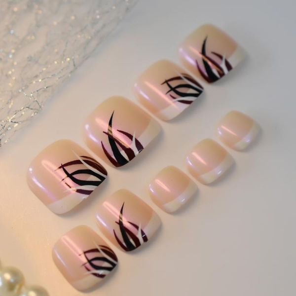 false nails 24pcs toe fake artificial nail art decor full cover manicure pinkly gels, Red;gold
false nails 24pcs toe fake artificial nail art decor full cover manicure pinkly gels, Red;gold