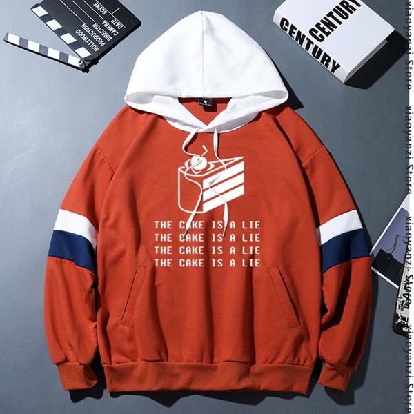 men's hoodies & sweatshirts fashion portal 2 100% cotton game long sleeve the cake is a lie man pullovers sl-193, Black
men's hoodies & sweatshirts fashion portal 2 100% cotton game long sleeve the cake is a lie man pullovers sl-193, Black