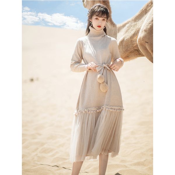 dress autumn winter vintage or crocheted knitted neck elegant waist high dress long female bing, Black;gray
dress autumn winter vintage or crocheted knitted neck elegant waist high dress long female bing, Black;gray