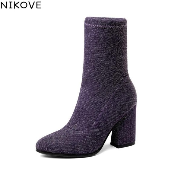 boots nikove 2021 women stretch fabrics autumn shoes high heels pointed toe mid calf spring ladies sock size 34-43, Black
boots nikove 2021 women stretch fabrics autumn shoes high heels pointed toe mid calf spring ladies sock size 34-43, Black