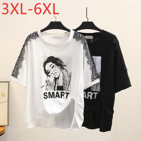 women's t-shirt 2021 ladies summer plus size for women large short sleeve loose cotton white lace print fold 3xl 4xl 5xl 6xl
women's t-shirt 2021 ladies summer plus size for women large short sleeve loose cotton white lace print fold 3xl 4xl 5xl 6xl