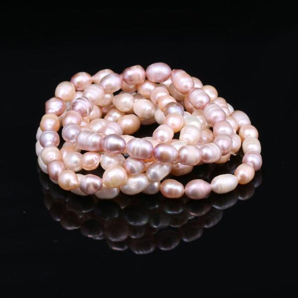 link, chain charm natural pearl bracelet 7-8mm pink white purple rice shape women cultured freshwater valentines day gift, Black
link, chain charm natural pearl bracelet 7-8mm pink white purple rice shape women cultured freshwater valentines day gift, Black
