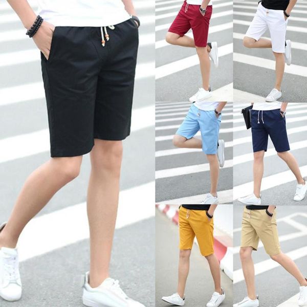 men's shorts summer men casual plus size solid color linen drawstring fifth pants pantalones cortos casuales, White;black
men's shorts summer men casual plus size solid color linen drawstring fifth pants pantalones cortos casuales, White;black