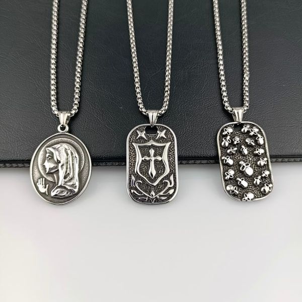 pendant necklaces halloween the virgin mary jewelry holy cross legion tag men's chain necklace skeleton sea stainless steel 2021, Silver
pendant necklaces halloween the virgin mary jewelry holy cross legion tag men's chain necklace skeleton sea stainless steel 2021, Silver