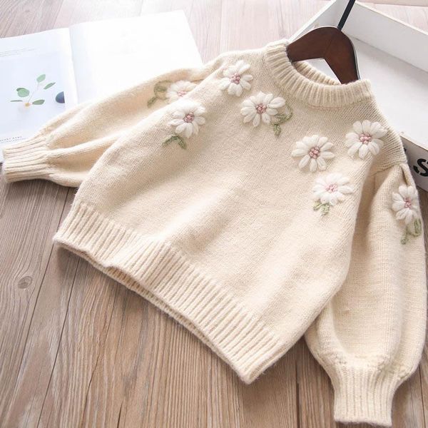 pullover 2021 girls sweater sunflower puff sleeve autumn and winter children's embroidered knit top, Blue
pullover 2021 girls sweater sunflower puff sleeve autumn and winter children's embroidered knit top, Blue
