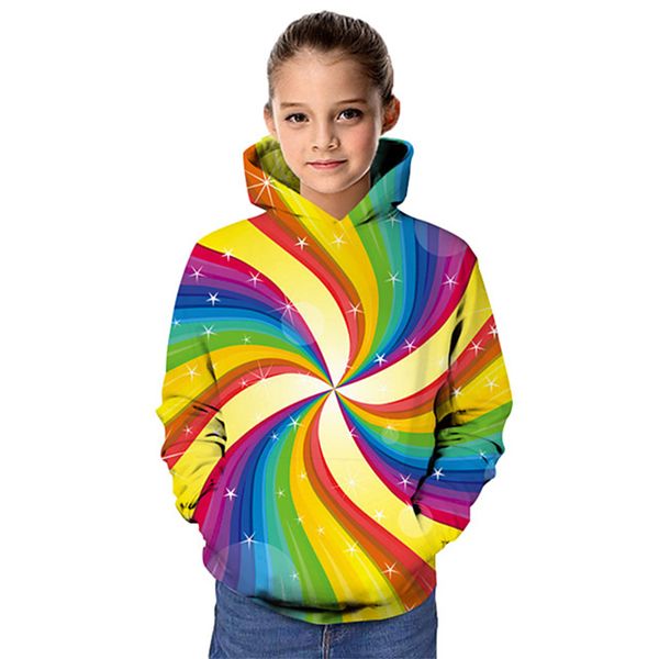 Rainbow pattern children's 3D printing pullover hoodie men/women/girl fashion soft hooded sweater hooded sweater, Black
Rainbow pattern children's 3D printing pullover hoodie men/women/girl fashion soft hooded sweater hooded sweater, Black