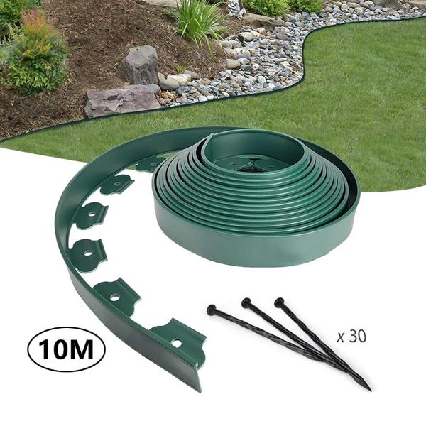 10m plastic garden edging border flexible lawn grass decor fence landscape belt patio greening with 30 pins fencing, trellis & gates
10m plastic garden edging border flexible lawn grass decor fence landscape belt patio greening with 30 pins fencing, trellis & gates