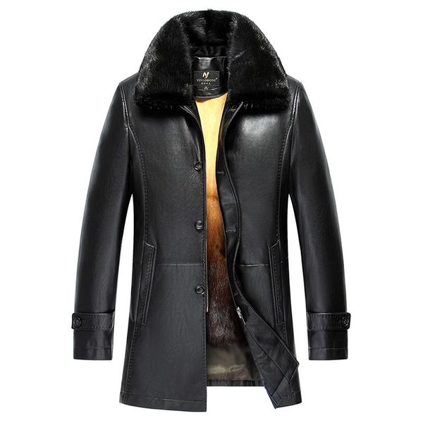 men's leather & faux arrival winter jacket outdoor warm for men gold rex fur liner mink collar, m-4xl, Black
men's leather & faux arrival winter jacket outdoor warm for men gold rex fur liner mink collar, m-4xl, Black
