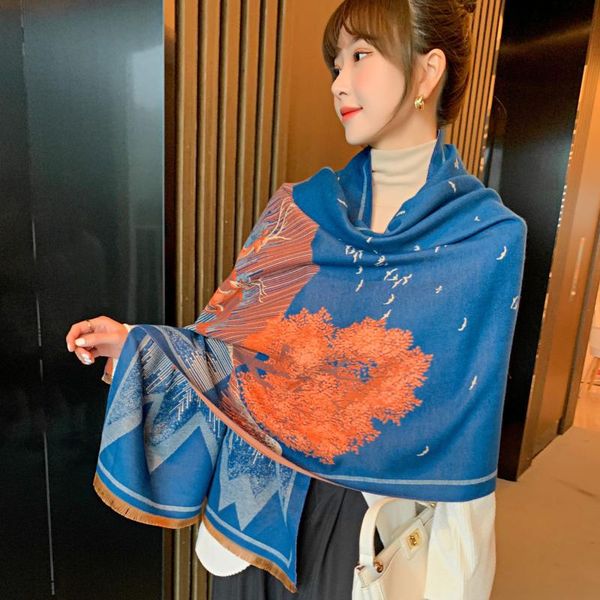 scarves cashmere scarf women long shawl female hijab wrap winter warm blanket fashion lady pashmina double-sided bandana, Blue;gray
scarves cashmere scarf women long shawl female hijab wrap winter warm blanket fashion lady pashmina double-sided bandana, Blue;gray