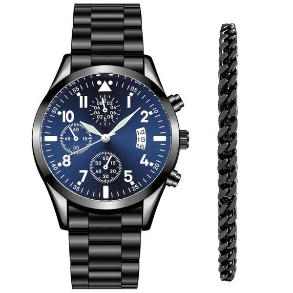 wristwatches men watches gift set cool blue stainless steel quartz watch retro beaded bracelets wrist clock for boyfriend husband relogio, Slivery;brown
wristwatches men watches gift set cool blue stainless steel quartz watch retro beaded bracelets wrist clock for boyfriend husband relogio, Slivery;brown