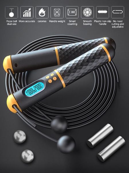2-in-1 skipping rope digital counter adjustable length abs non-slip handle speed training leg and endurance jump ropes
2-in-1 skipping rope digital counter adjustable length abs non-slip handle speed training leg and endurance jump ropes
