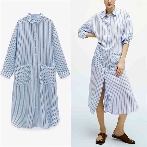 striped shirt dress women long sleeve loose irregular summer fashion patch pocket button up vintage midi es 210524, Black;gray
striped shirt dress women long sleeve loose irregular summer fashion patch pocket button up vintage midi es 210524, Black;gray